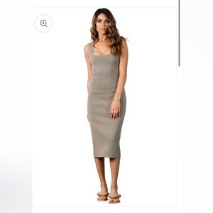 Square Neck Midi Dress